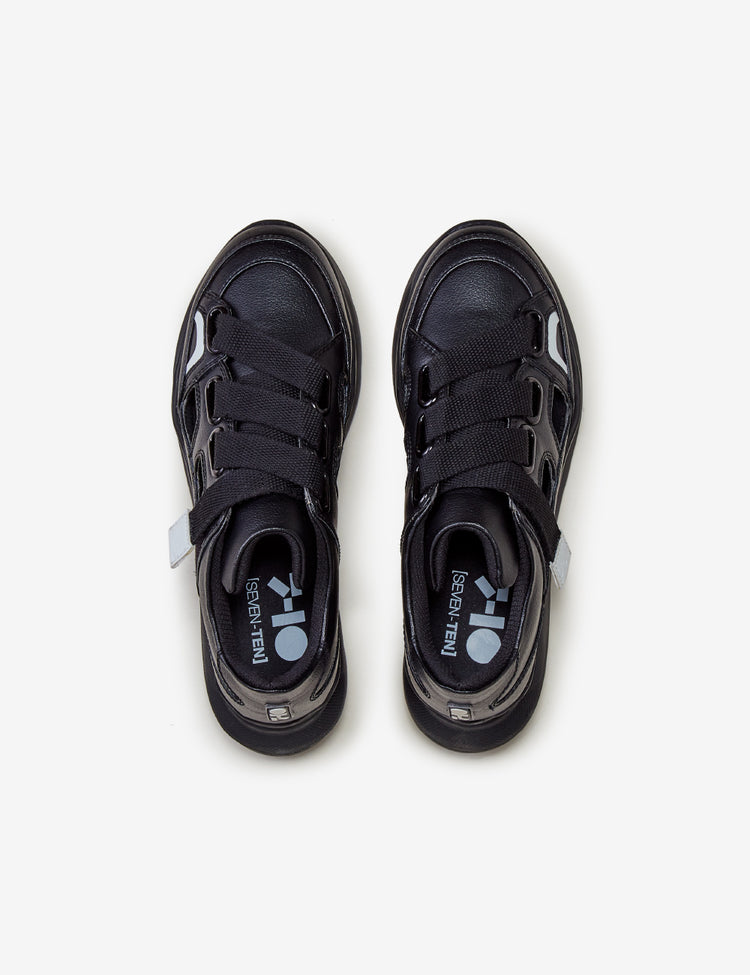 306 strappy black cutaway chunky sneaker