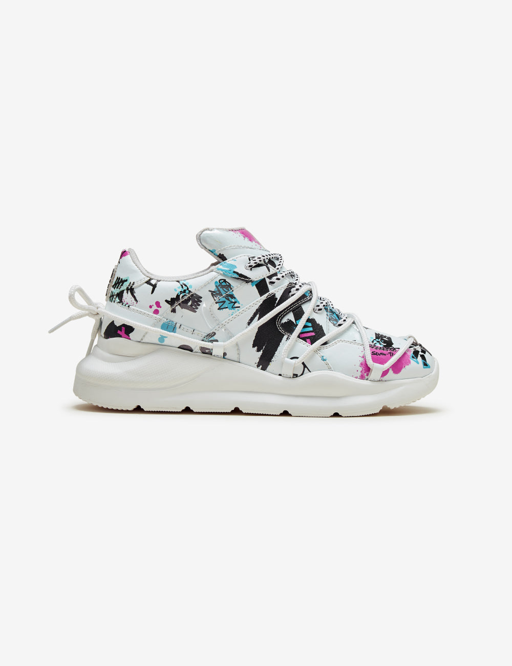 312 white transparent PVC graffiti chunky sneaker