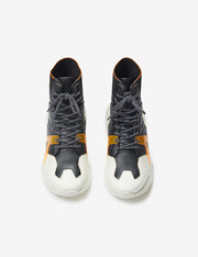 604 black orange PVC chunky sneaker