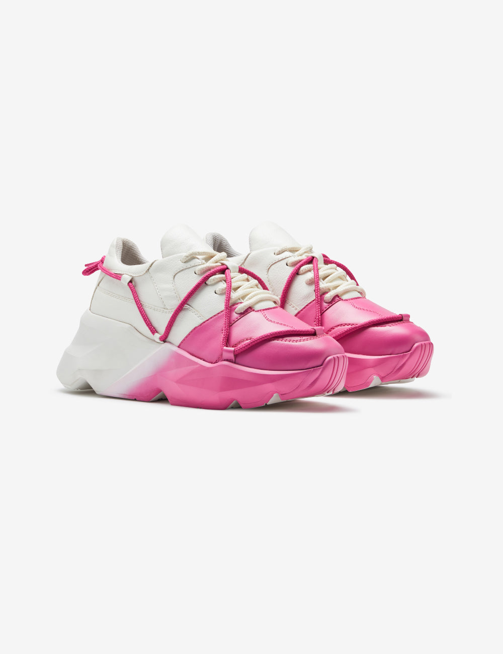 713 white pink spray chunky sneaker