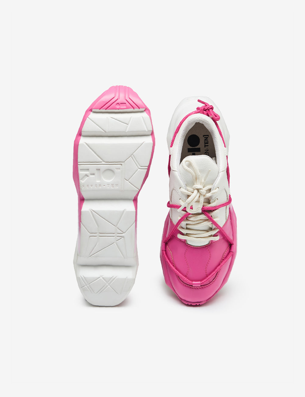 713 white pink spray chunky sneaker