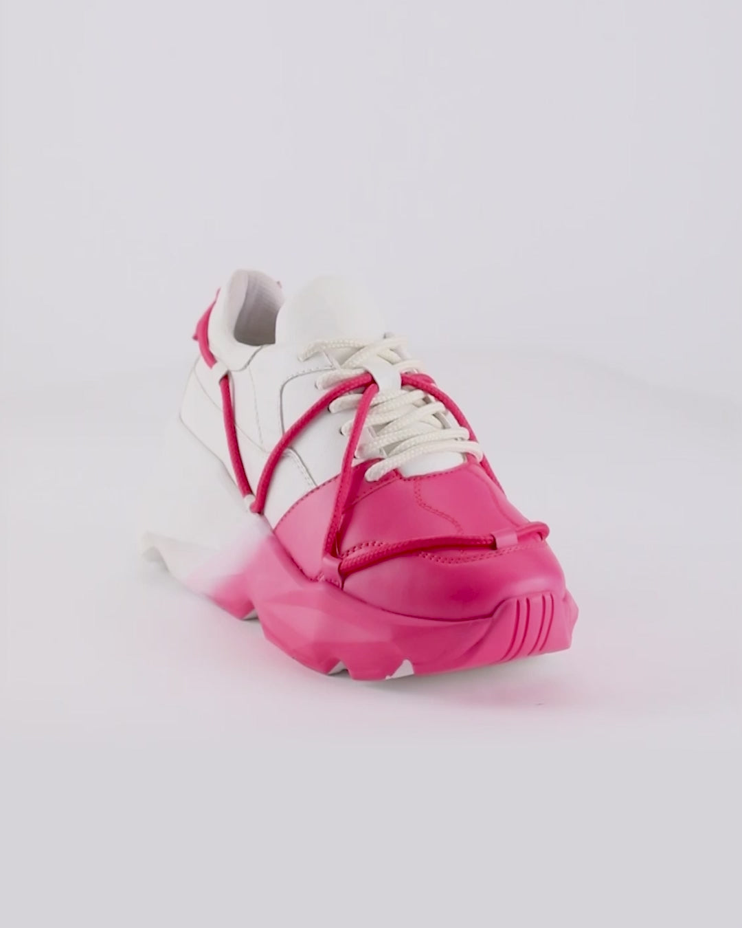 713 white pink spray chunky sneaker